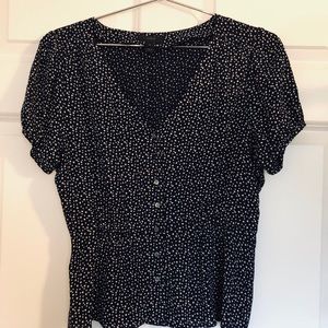 J Crew Button up Peplum Top